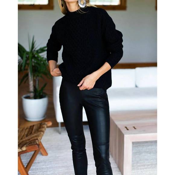 NEW EMERSON FRY vegan leather leggings in black